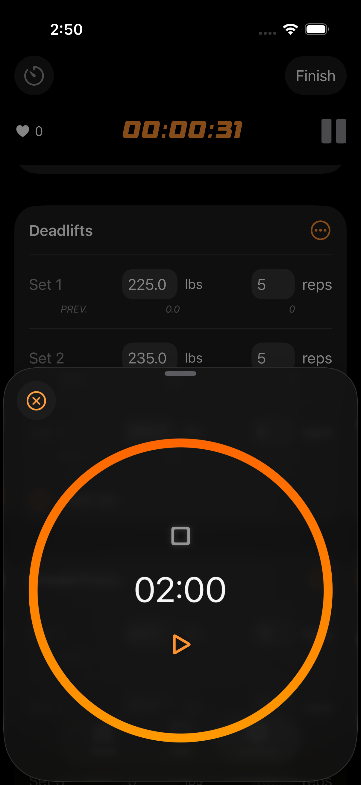 Strong app screenshot