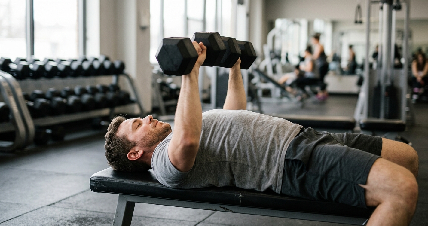 A complete push day workout with sets, reps and rest for beginners and advanced lifters, plus a chest and tricep workout and a plan to progress every week.