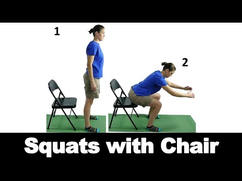 Chair Assisted Squats video demo