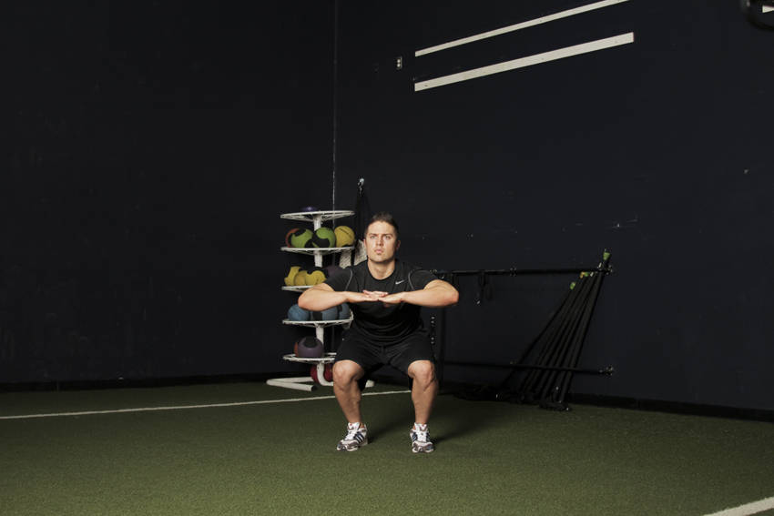 Knee Tucks: Starting position