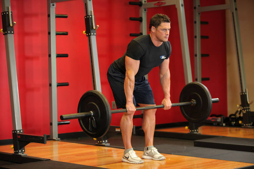 Bent Over BB Row: Starting position