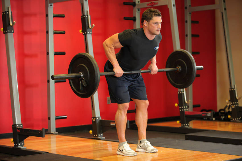 Bent Over BB Row: Ending position