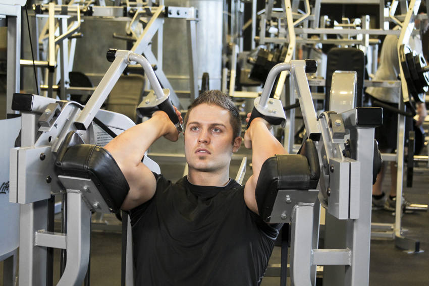 Triceps Extension (Machine): Starting position