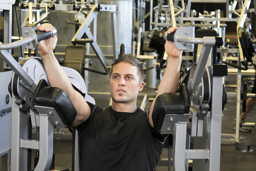 Triceps Extension (Machine): Ending position