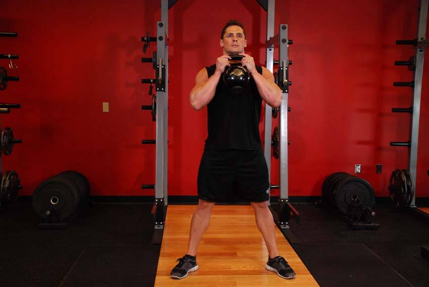 Goblet Squat: Starting position