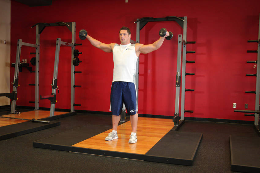 Lateral Raise: Ending position