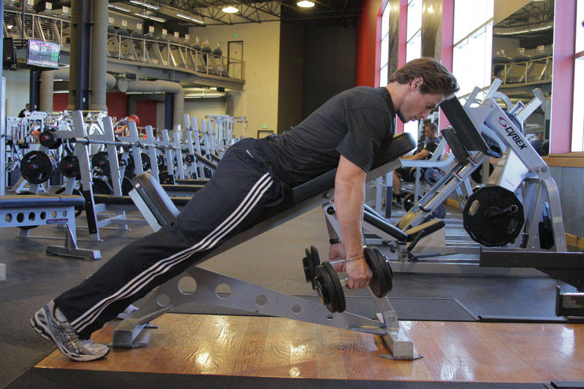 Dumbbell Row: Starting position