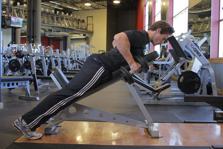 Dumbbell Row: Ending position