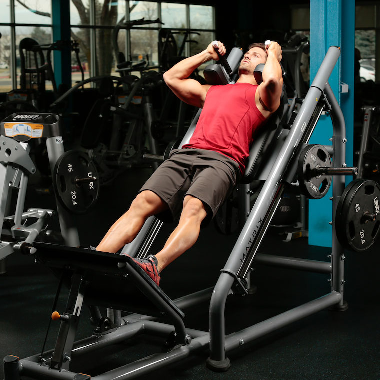 Hack Squats: Starting position