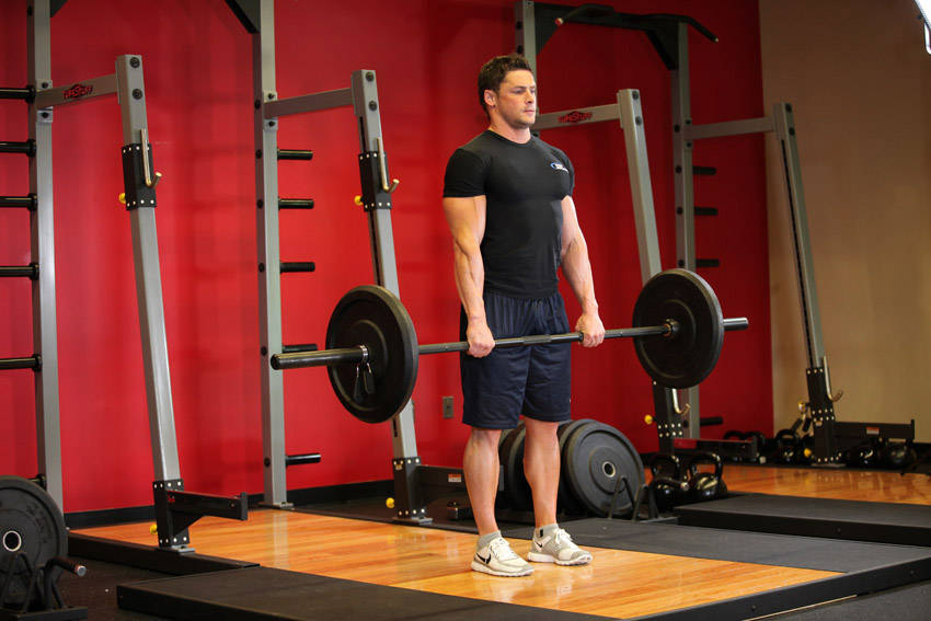 Stiff Legged Deadlift: Ending position