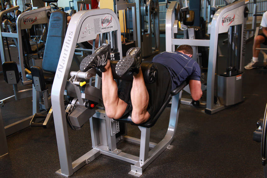 Lying Leg Curl: Ending position