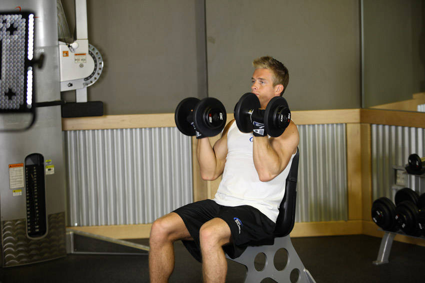 Dumbbell Press: Starting position