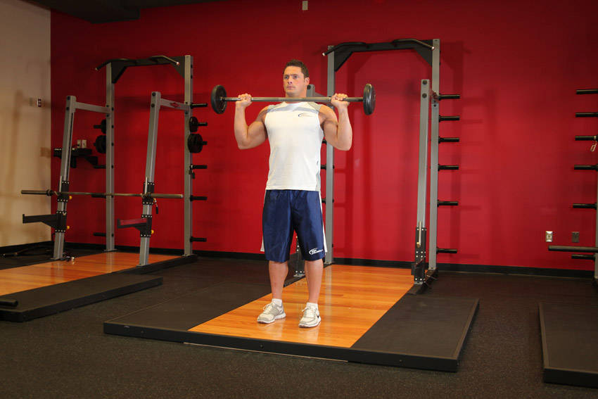 Military Press: Starting position