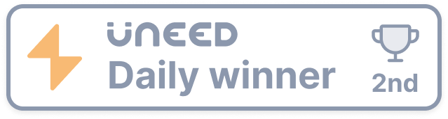 Uneed 2nd Place Product of the Day